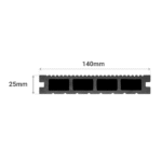 Deska tarasowa kompozytowa 25x140mm (5m) komorowa BRĄZ 4DECK Select - obrazek 4