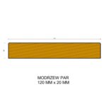 Deska elewacyjna opalana Accoya 22x120 (1m2) profil PAR, RED AMBER - obrazek 2