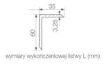 Listwa wykończeniowa "L" 35x60mm (3m) GRAFIT Gamrat WPC - obrazek 2
