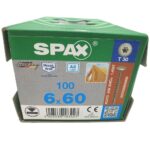SPAX Wkręty do konstrukcji A2 6x60 (100szt.) Srebrny
