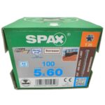 SPAX Wkręty do drewna - do tarasu A2 5x60 (100szt.) srebrny