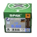 SPAX Wkręty do drewna - do tarasu A2 5x60 (100szt.) stare złoto