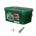 SPAX Wkręty do drewna - do tarasuWIROX C4 4,5x60 (1000szt.) + bit T20 srebrny