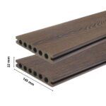 Deska tarasowa kompozytowa 22x145mm (4m) komorowa Chestnut Gardin DECO X
