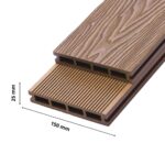 Deska tarasowa kompozytowa 25x150mm (3m) Bruggan Elegant Light 3D Copper