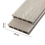 Deska tarasowa kompozytowa 25x150mm (3m) Bruggan Elegant Light 3D Cream latte