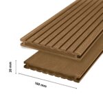 Deska tarasowa kompozytowa  20x160mm (3m) pełna ORZECH Gamrat PREMIUM WPC