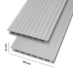 Deska tarasowa kompozytowa 25x160mm (4m) komorowa SZARY Gamrat WPC