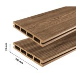 Deska tarasowa kompozytowa 23x146mm (3m) komorowa PIASKOWY TEAK Gardin NATUR
