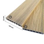 Deska tarasowa kompozytowa schodowa 22x140mm (2,8m) komorowa PIASKOWY Lenta